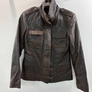 Danier Leather Brown Jacket – Vintage Look | Small (Estimated)